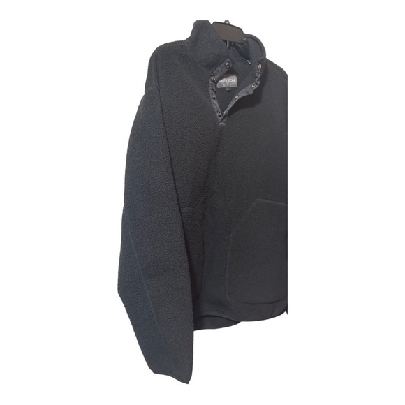 Slate & STONE Snap Front Fleece Pullover in black - Picture 11 of 15